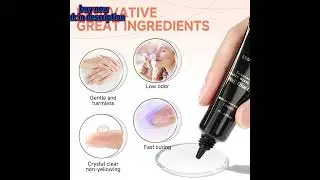 UNA GELLA Solid Nail Glue Gel 15ml| UV LED Cure Strong Gluefor Press On Acrylic Tips #usabeautyhacks