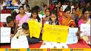 RTC Employees Families | Protest at Sangareddy