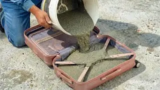 Pour Cement into Suitcase You Will not Believe. Millions of people don't know this secret! Tips 16
