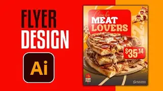 Pizza Ads Design - Flyer Design - Adobe Illustrator Tutorial