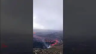 🤤 Lava lake spillover during Geldingadalir volcano explosion #asmr