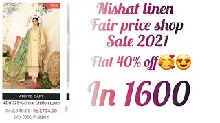 Nishat linen fair price shop sale flat 40%off