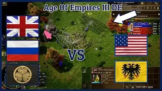 Age Of Empires III Définitive Edition - Ils tentent un 2vs3 et ils réalisent une très belle game !