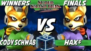 Coinbox 61 - Cody Schwab (Fox) vs Hax$ (Fox) Winners Finals - Smash Melee