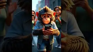 monkey🐒 gangster life style monkey 🐒 gaya famous #follow #cute #childcartoon #comiccharacter