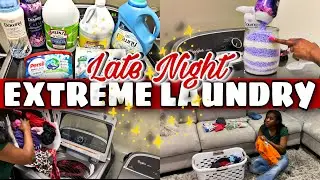 *NEW* EXTREME LATE NIGHT LAUNDRY ROUTINE & LAUNDRY MOTIVATION