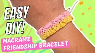 ✨ DIY 2-Color Macrame Friendship Bracelet – Easy & Aesthetic Tutorial! 💖🎨