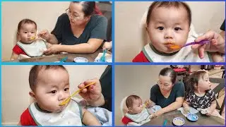 Baby's first food Baby's first time eating solid food Baby Lkm 559