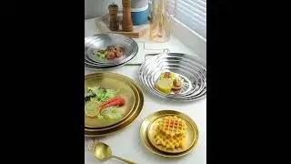 Stainless Steel Tray Set, Round Tray