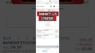 banknafty 325 strategy live trading || 325 hedging strategy
