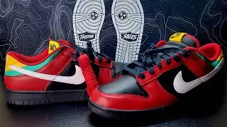 Are you into traditional type tattoos? Check out this pair of Nike Dunk Biker tattoo shoes!!!