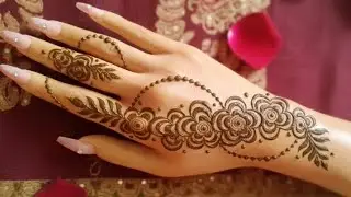 Easy and simple mehndi design tutorial। Easy mehndi design for beginner। Simple henna art