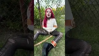 BTS - Straitjacket photo shoot at Medfield State Hospital  with Pixie Payne (former asylum )