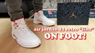Air Jordan 12 Retro &ldquo;FIBA&rdquo; On Foot and Sizing (130690-107)