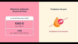 Evolution du prix du fioul semaine du 29 d&eacute;cembre 2025