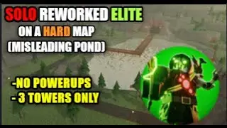 Solo Reworked Elite Mode on a Hard map with only 3 towers |Tower Defense X | Roblox