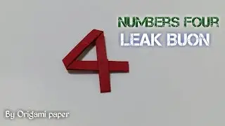 Learn to fold Origami Number Four / DIY Paper  Number Arts