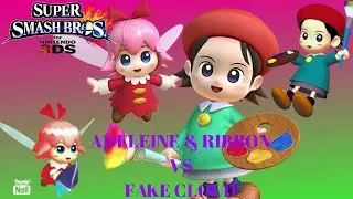SSB 3DS - Adeleine (me) & Ribbon vs Fake Cloud