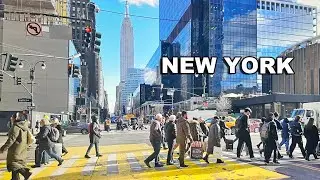 New York City  Winter Walk 4K - Manhattan NYC Walking Tour