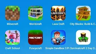 Minecraft, Worldcraft, Lava Craft, City Blocks Build, Craft School, Funcycraft, Simple Sandbox