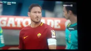 Francisco totti last entrence (LAST GAME FOR AS ROMA)😭