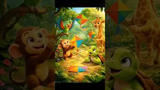 JUNGLE ME PATANG 🪁 COMPETITION 😍❤️#viral #ai #trending #shortvideos #wildlifeentertainment