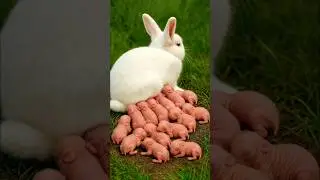 Newborn Baby Rabbit 1 To 19 Days #shorts #short #trending #animals
