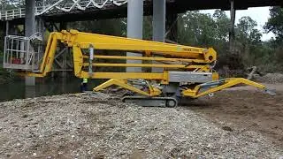 Monitor Lifts Omme 2750RX Spider Lift doing bridge work