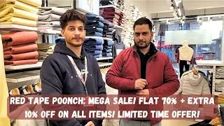 Red Tape Poonch: Mega Sale! Flat 70% + Extra 10% Off On All Items! Limited Time Offer!