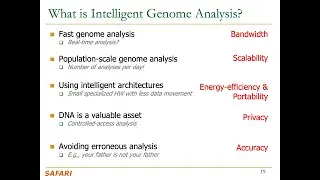 Computer Architecture - Lecture 10: Intelligent Genome Analysis (Fall 2021)