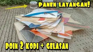 MANTAP!!! Detik detik panen layangan pas angin gede dapat 2 kodi