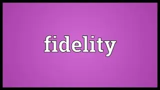 Fidelity Meaning