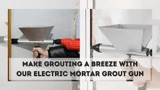 Electric Mortar Grout Gun - Caulking Machine with 4 Nozzles