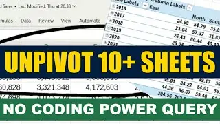 How to Unpivot Multiple Sheets in Power Query using Custom Functions | Step-by-Step Guide