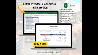 Store Products Database with Invoice (Excel Template) by Lorence Laudenio