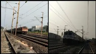 High Speed SUPERFAST Train Crossing !!! 12934 Karnavati Express vs 22718 Secunderabad Rajkot SF Exp