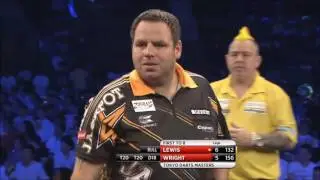 Adrian Lewis brilliant 132 checkout vs Peter Wright - 2016 Tokyo Darts Masters