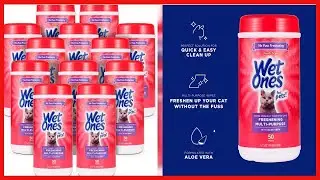 Quality product -  Wet Ones for Pets Freshening Multipurpose Wipes for Cats with Aloe Vera - Easy to