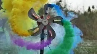 color smoke bomb vs fan😰 experiment holi special video