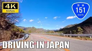 【Driving in Japan】National Route 151 : Toei, Aichi - Anan, Nagano [Insta 360 Ace Pro 4K60P]