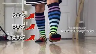 Plusock Plus Size Colorful Polka Dots Compression Socks