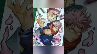 sukuna and yuji drawing #jujutsukaisen #fypシ゚viral