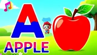 Песенка про алфавит ABC - обучающие видеопесни для малышей, буква А &mdash; яблоко, детские стишки, пес...