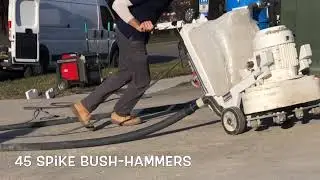 Driveway Spalls with Bush Hammers