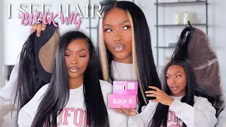 🔥INNOVATIVE BRAND NEW CUSTOMIZABLE WIG| ISEE  SILKY STRAIGHT GLUELESS  BLOCK WIG INSTALL+REVIEW