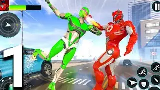 Flying Robot Hero - Crime City Rescue Robot Games Gameplay PART 1 (Android)