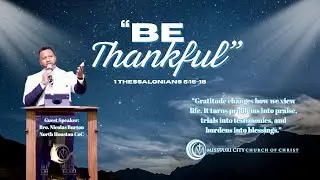 Missouri City Church of Christ Sunday Morning Worship 11.30.2025