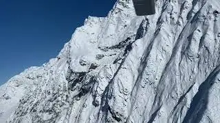 Scenic flight over Tasman valley New Zealand