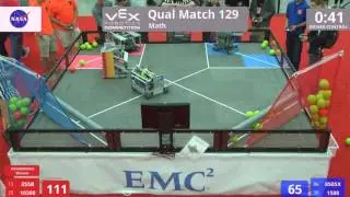 VEX Worlds 2016 - VRC High School - Math - Qual 129 (355B 10300) 220 vs 161 (8505X 1588)