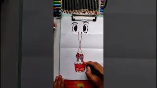 hidden art, dirty drawing, funny cartoon face 👀😈 #youtubeshorts #shortvideo #viral #short